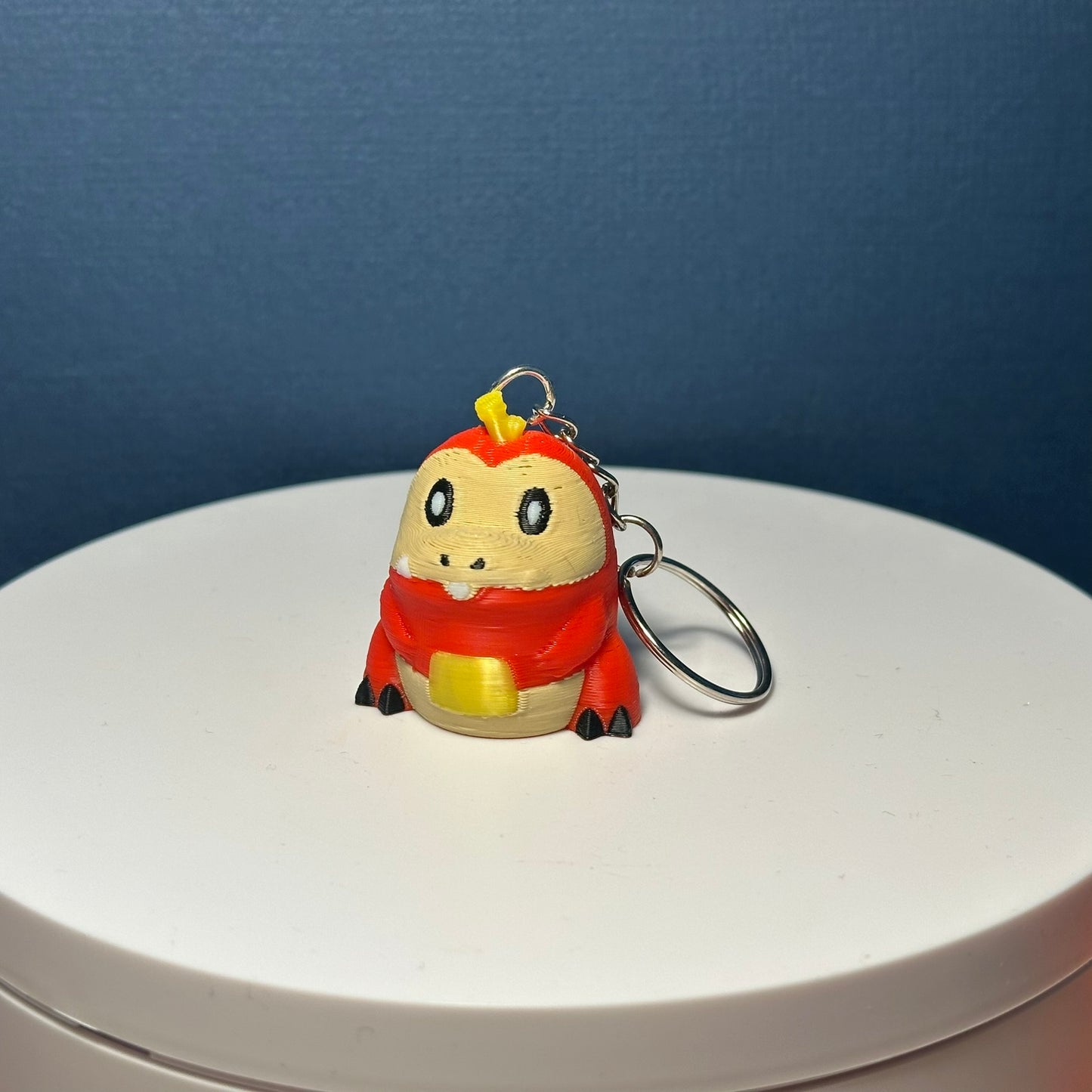 Porte-clés 3D Chochodile Pokémon, Pokémon Fuecoco Keychain