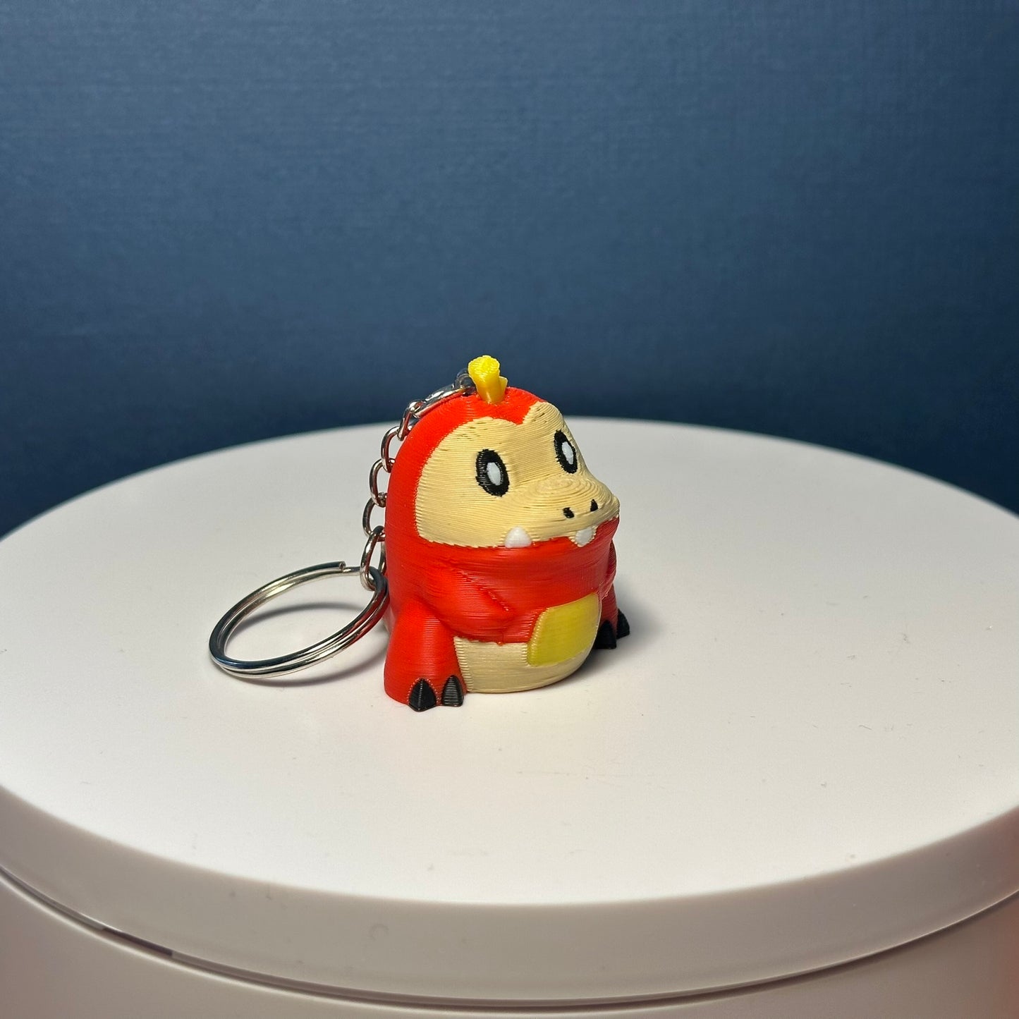 Porte-clés 3D Chochodile Pokémon, Pokémon Fuecoco Keychain