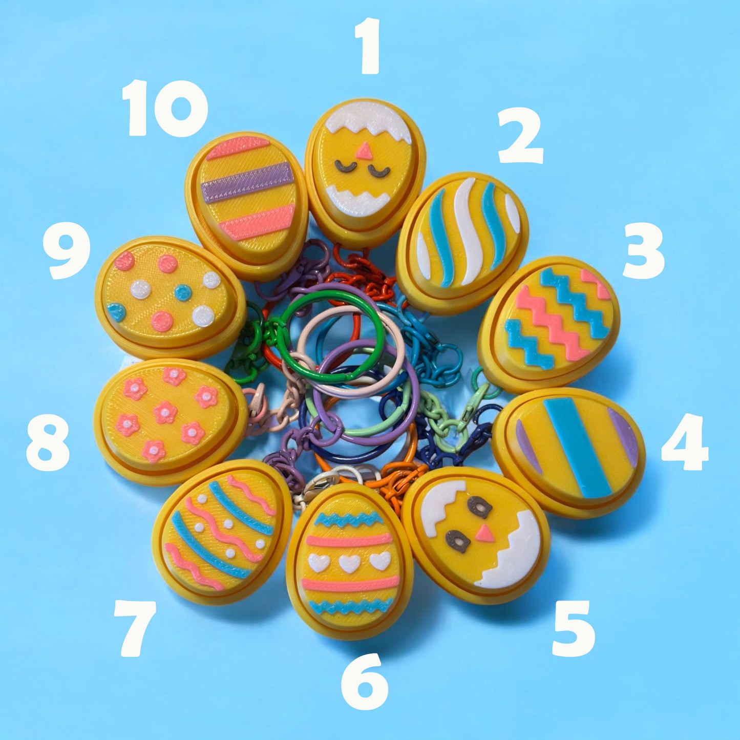 đŁ Easter Egg Clicker Keychain â Fun, trendy & stress-relieving! đ