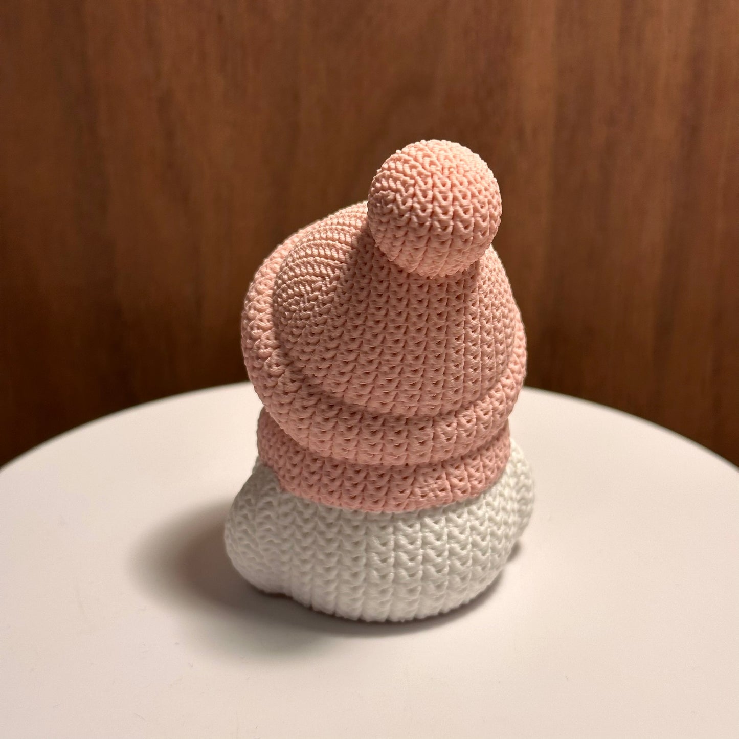 Bonhomme de neige rose et blanc – Décoration de Noël