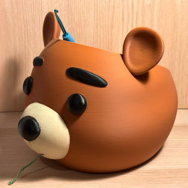 Bols à laine Ourson – Accessoire tricot & crochet mignon et peint à la main