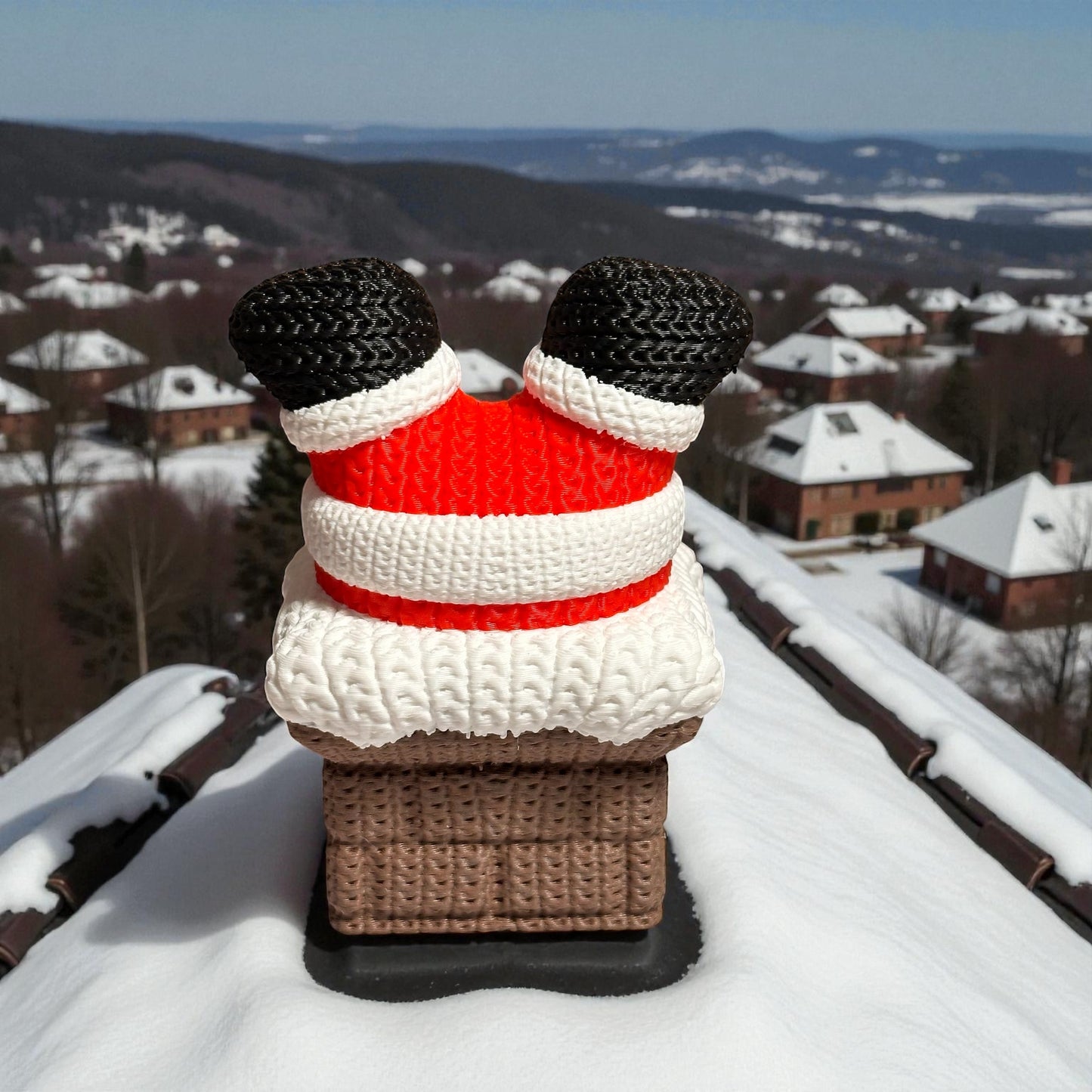 đ
 Santa Claus Stuck in the Chimney Figurine â Christmas Decoration