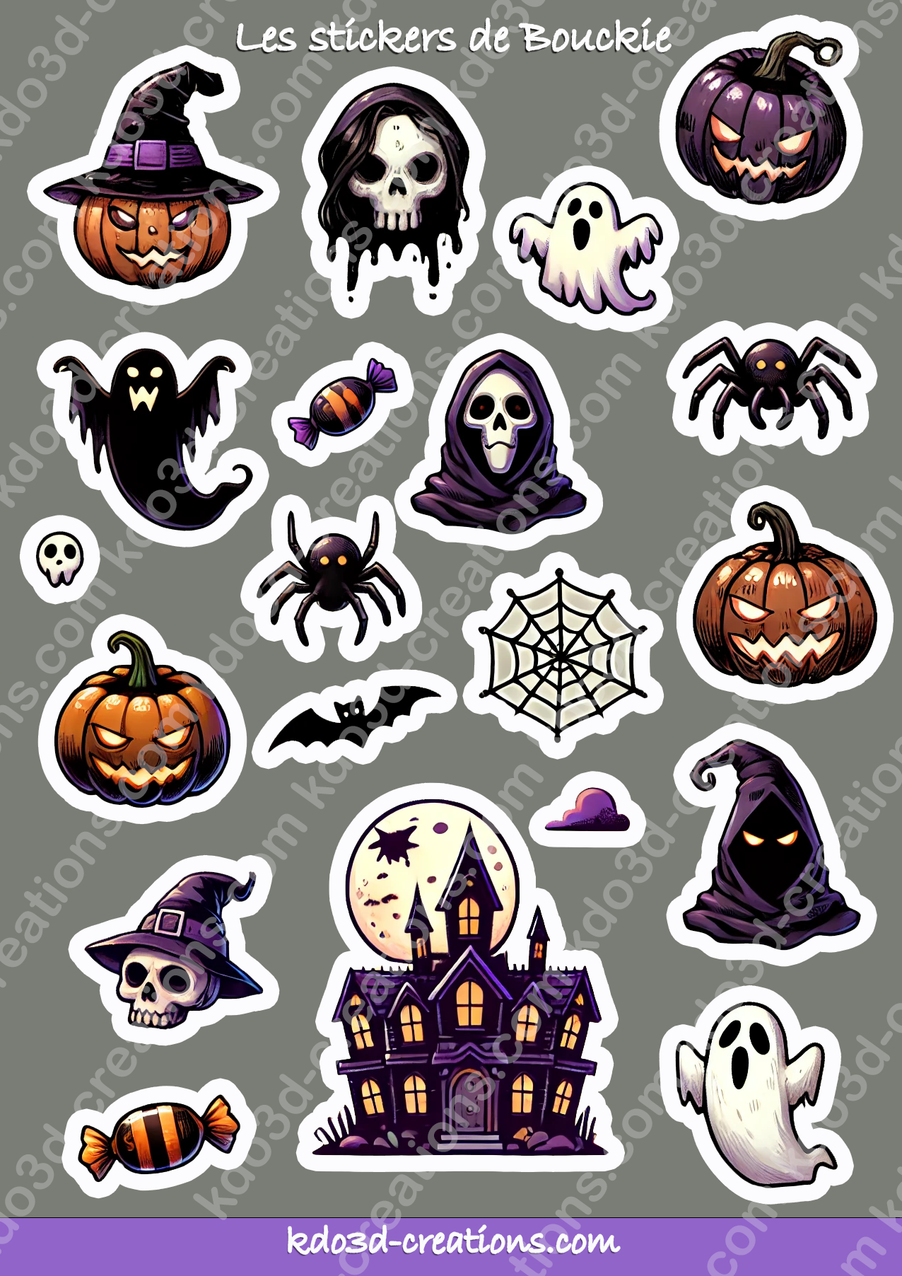 Planche de Stickers Halloween - 02