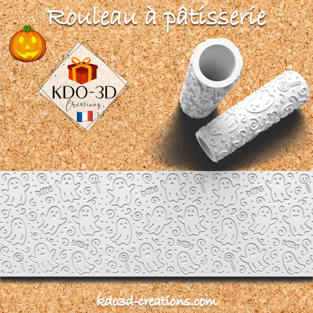 Halloween Rolling Pin – Ghost Patterns