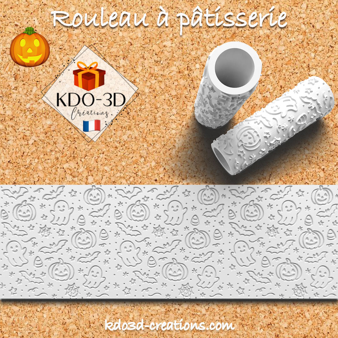 Halloween Rolling Pin – Ghost Pumpkin Pattern