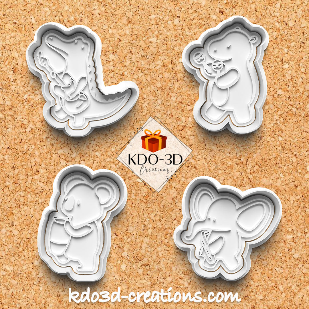 Musician animal cookie cutters