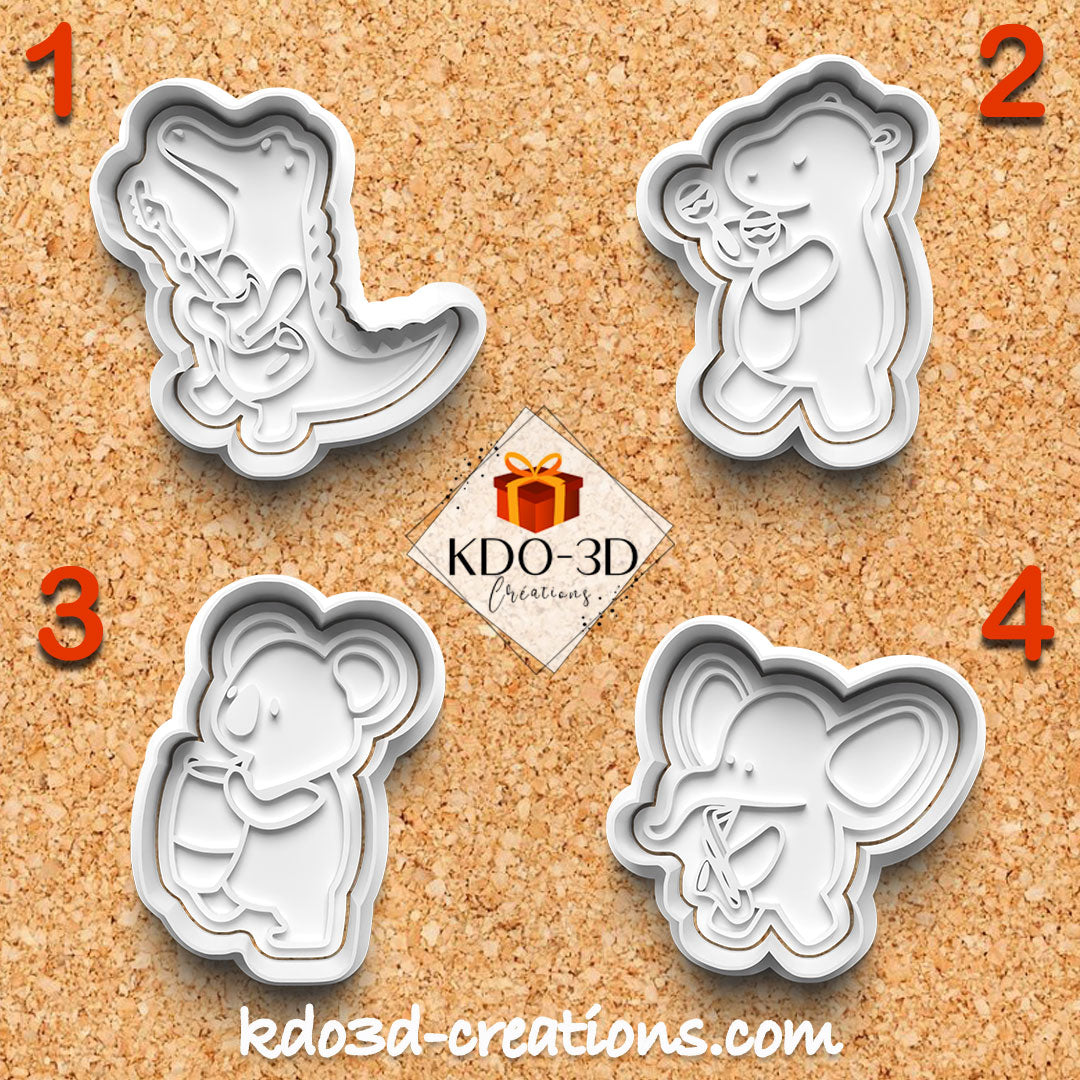 Musician animal cookie cutters