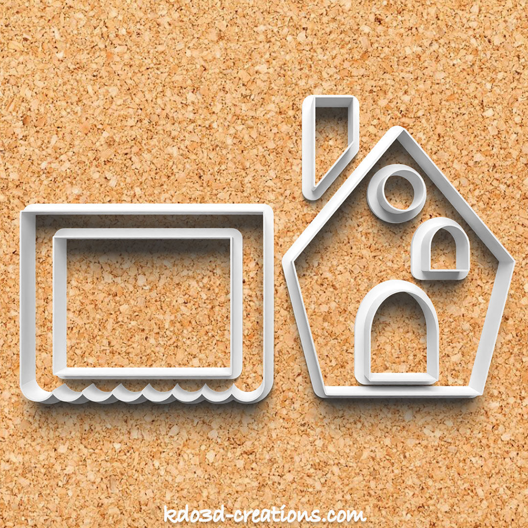 3D Christmas House Cookie Cutters