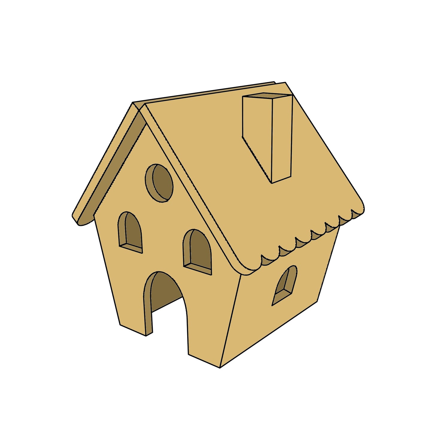 3D Christmas House Cookie Cutters