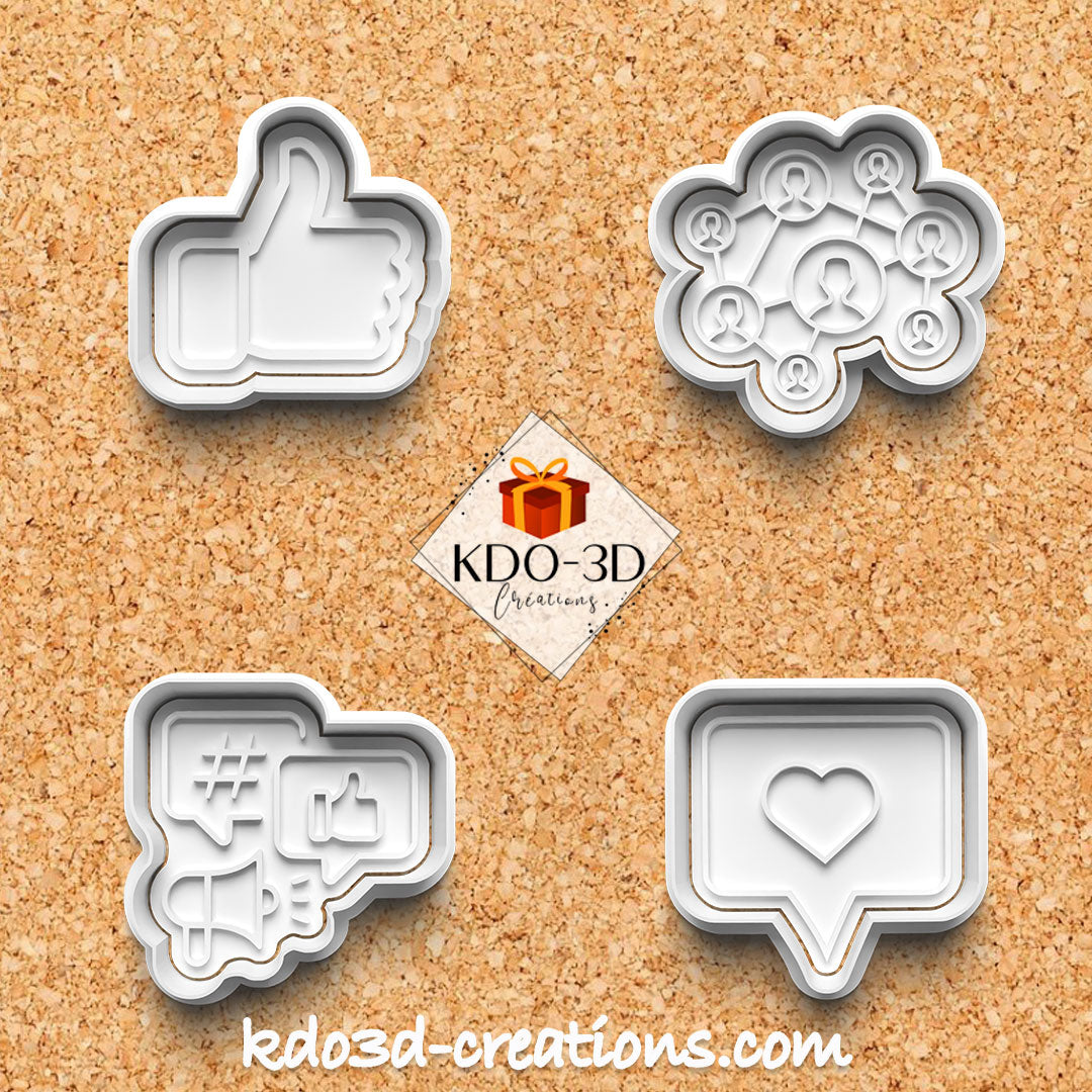 Social Media Cookie Cutters