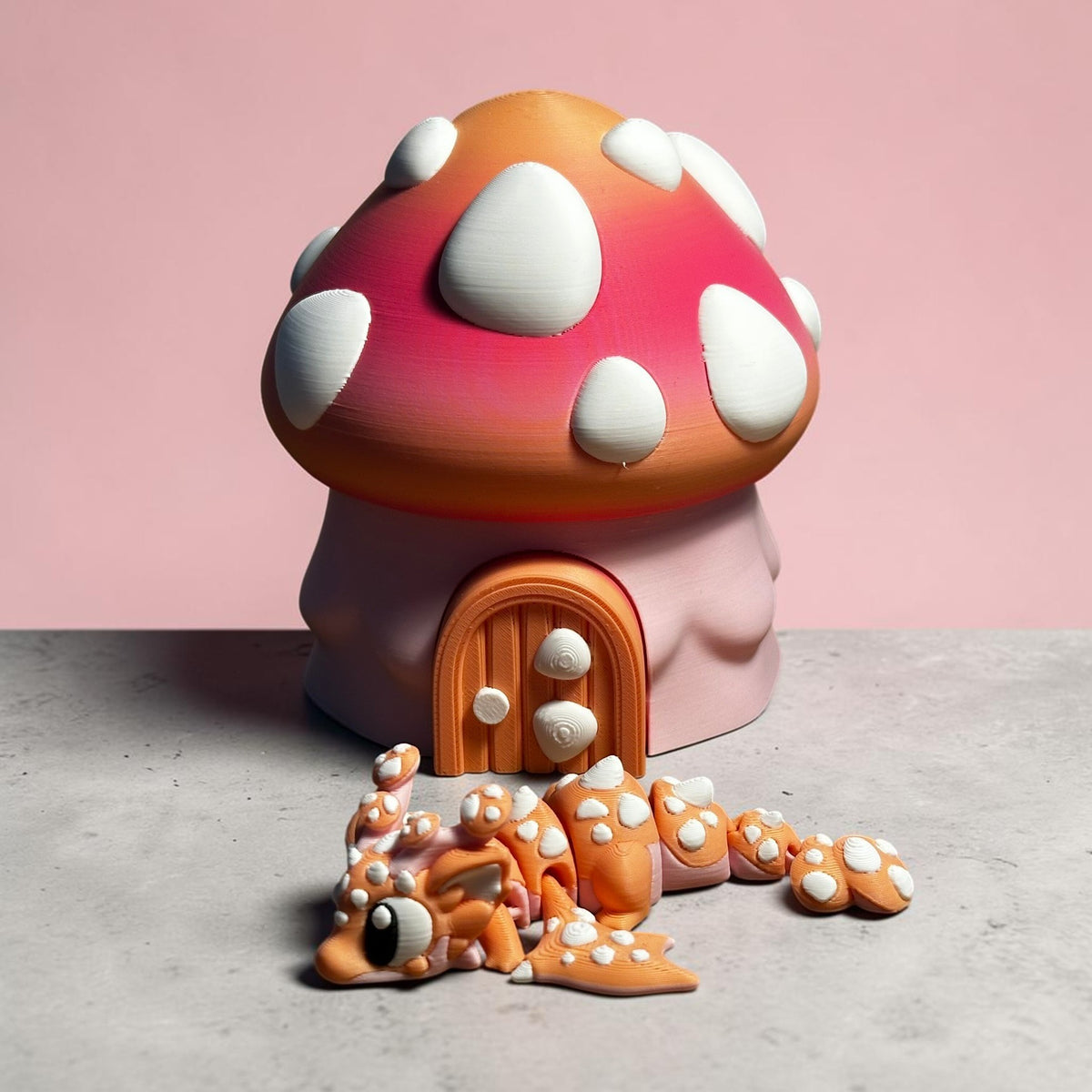 Mycelune - Dragon Champignon Articulé | Figurine Dragon 3D