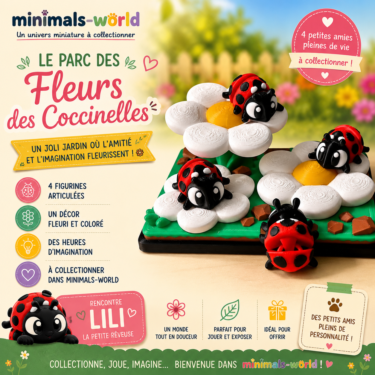Le Parc des Fleurs des Coccinelles – Lili et ses 3 Copines | Minimals-World