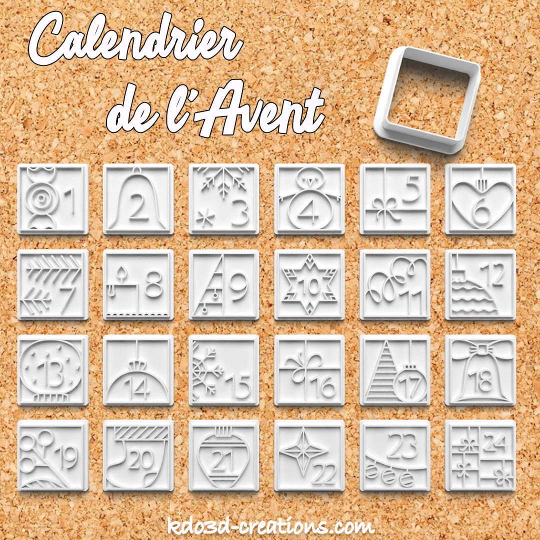 Emporte-pièces Calendrier de l'Avent