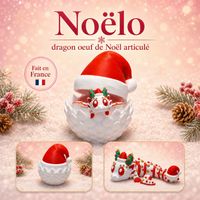 Noëlo  - Dragon de Noël articulé – Figurine Dragon