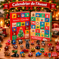Calendrier de l’Avent Minimals – 24 mini animaux flexibles 3D à collectionner