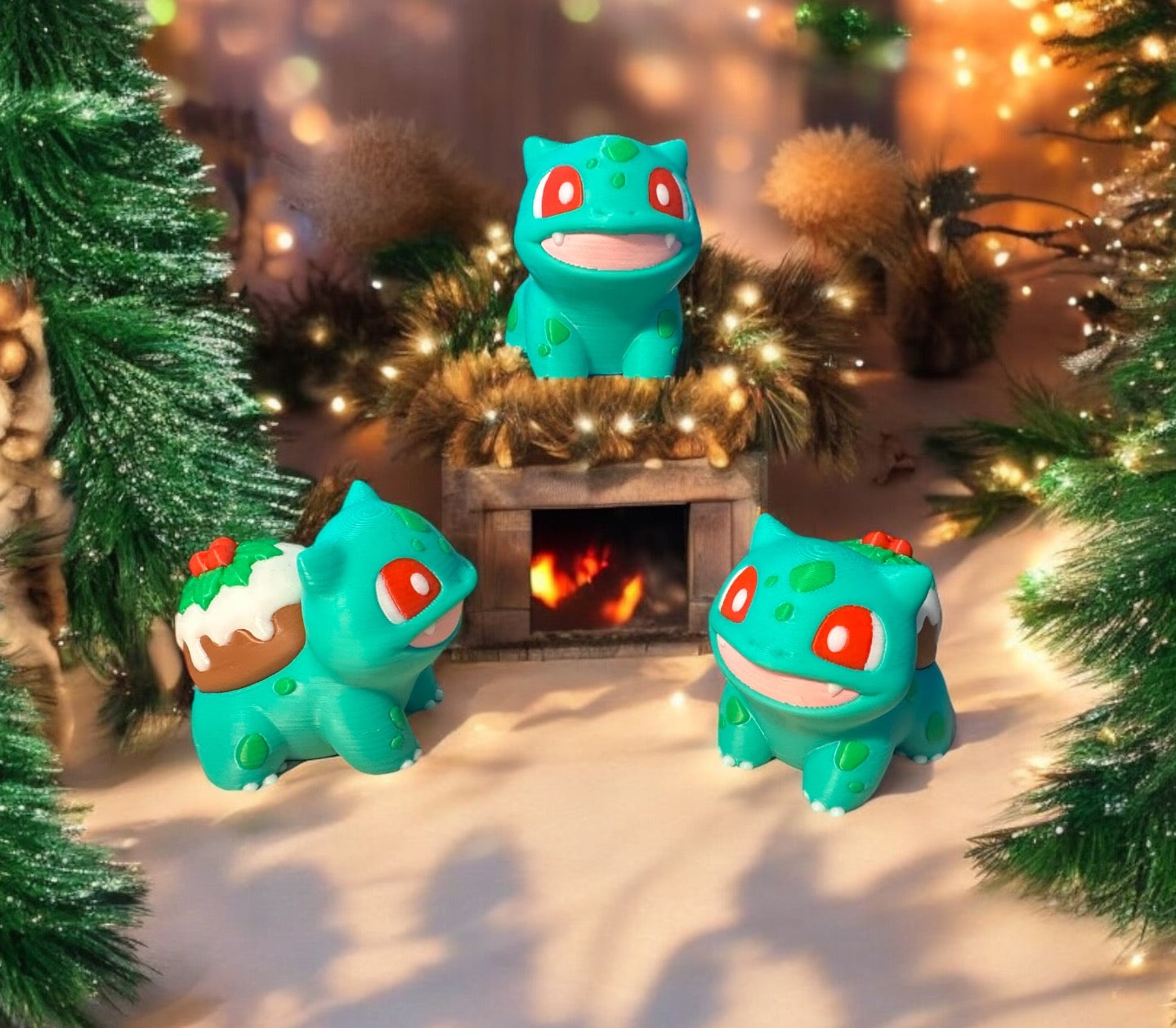 Figurine Bulbizarre Edition de Noël - Pokemon Bulbasaur