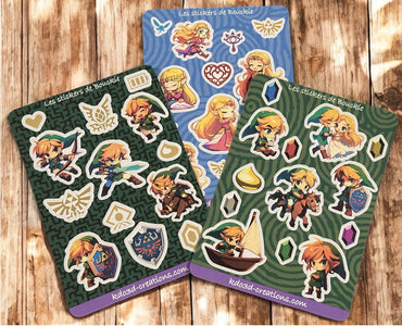 Planche de Stickers inspirée de la princesse Zelda