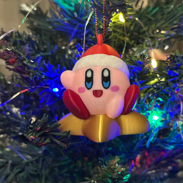 Kirby Christmas Ball on his Star