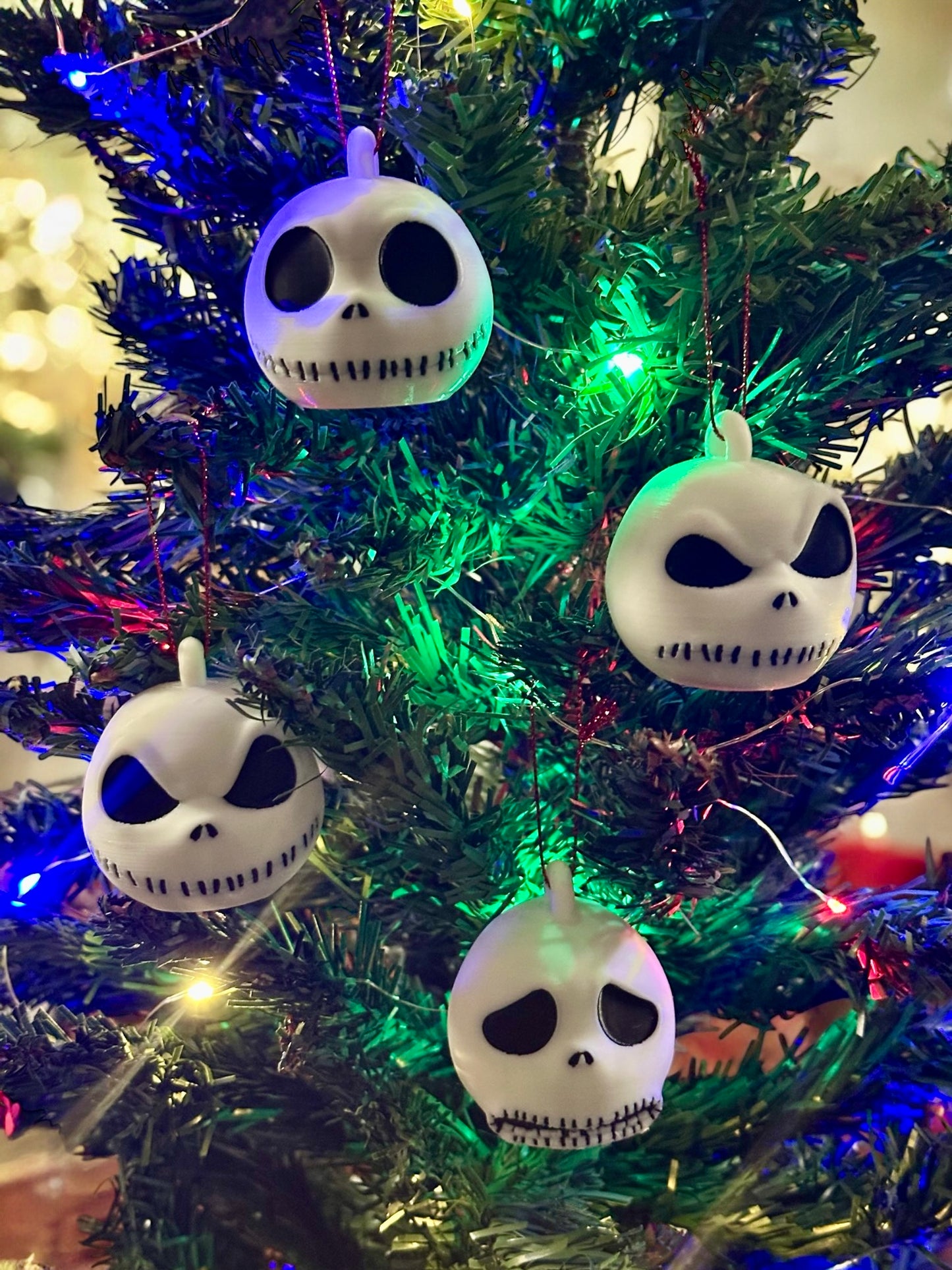 Jack Skellington Inspired Christmas Baubles