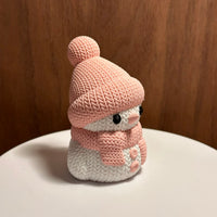 Bonhomme de neige rose et blanc – Décoration de Noël