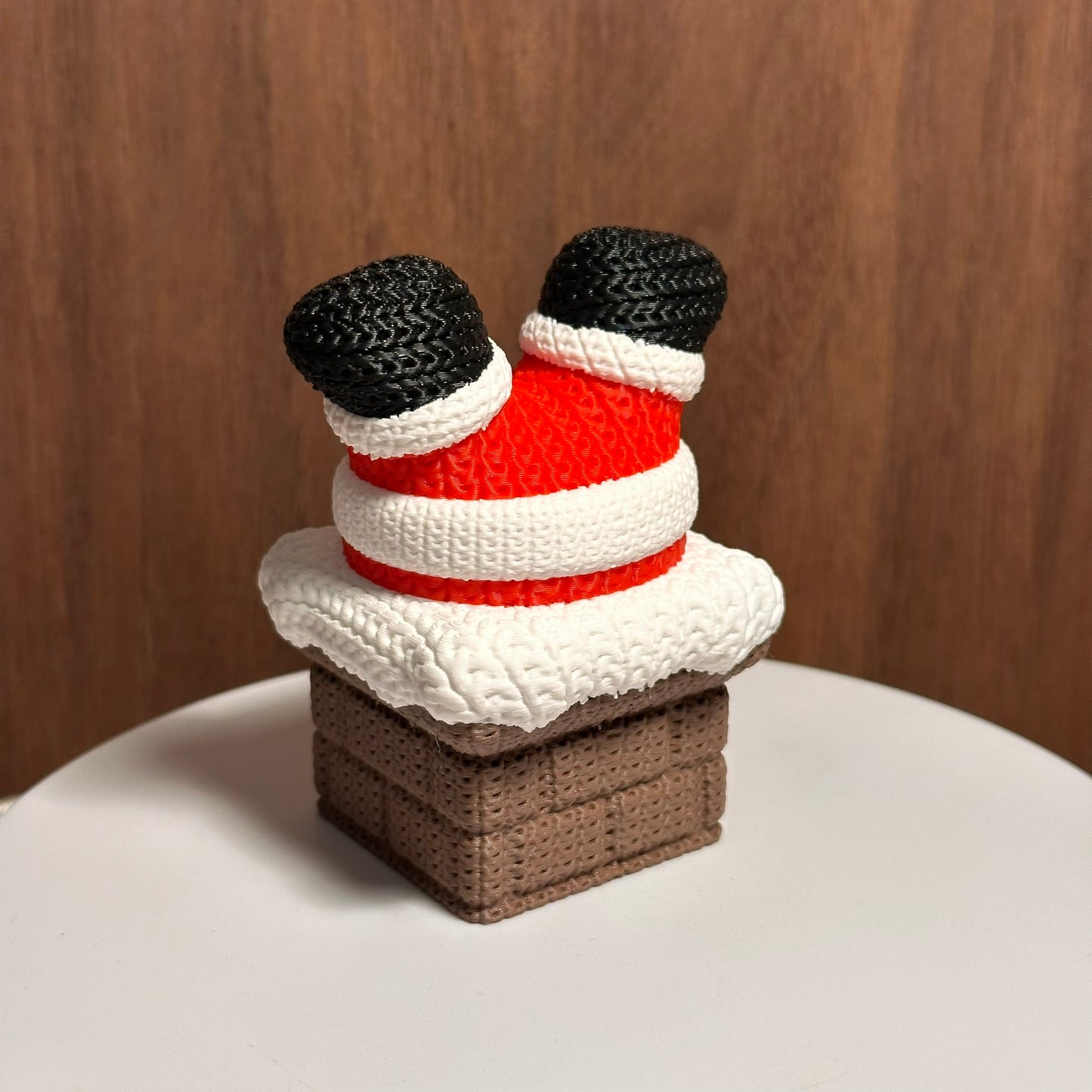 🎅 Santa Claus Stuck in the Chimney Figurine – Christmas Decoration