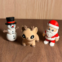 Christmas Action Figures - Santa, Reindeer &amp; Snowman