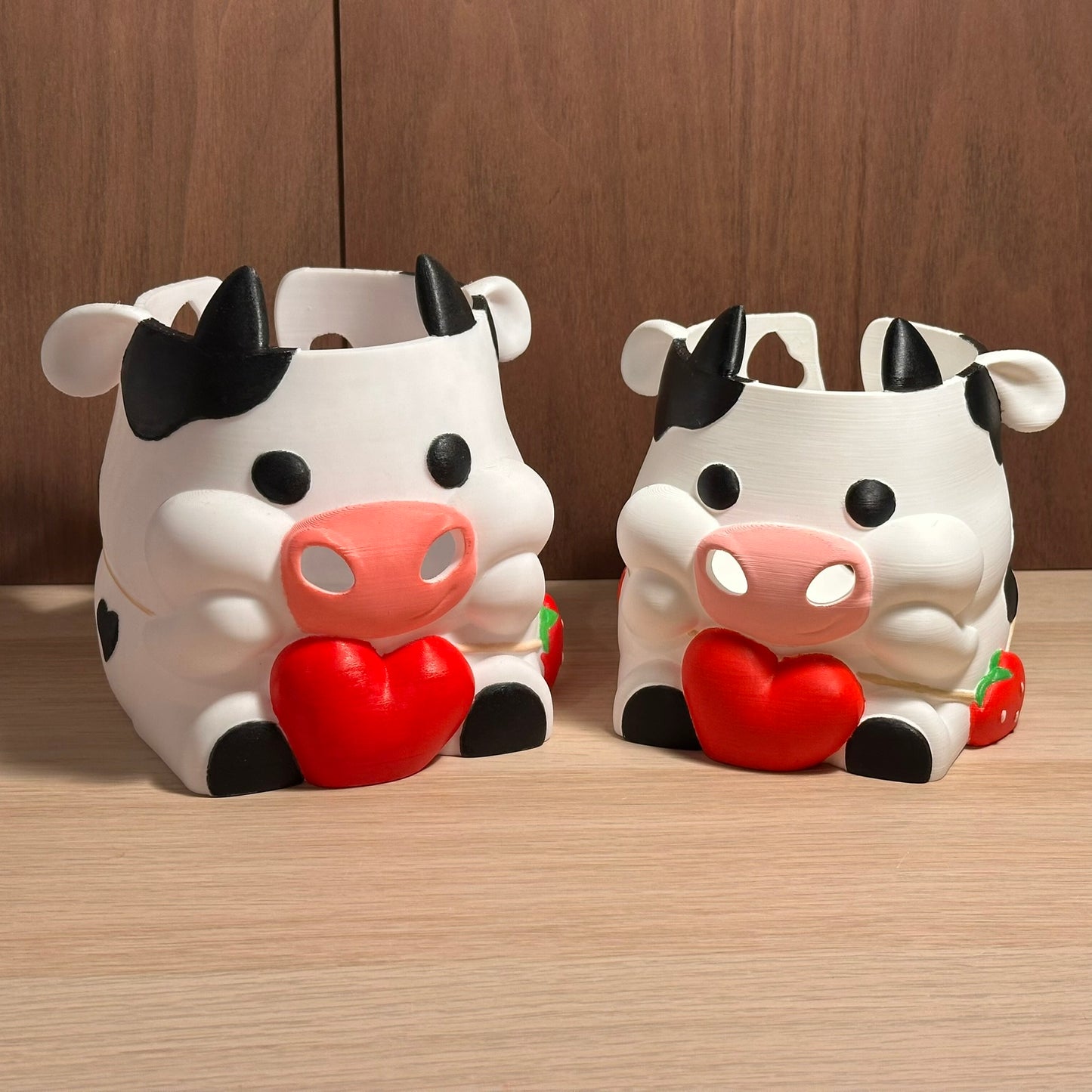 Bols à laine en forme de vache – Accessoire de tricot et crochet artisanal