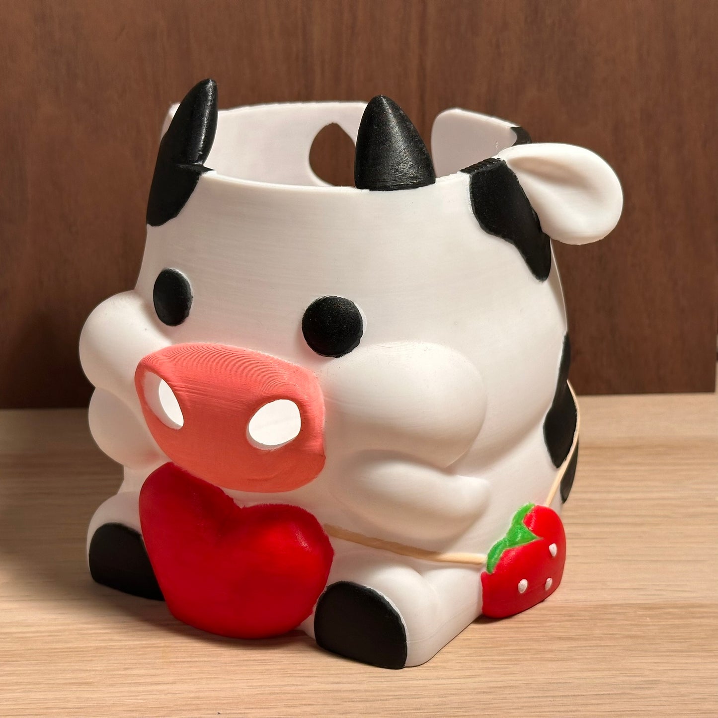 Bols à laine en forme de vache – Accessoire de tricot et crochet artisanal