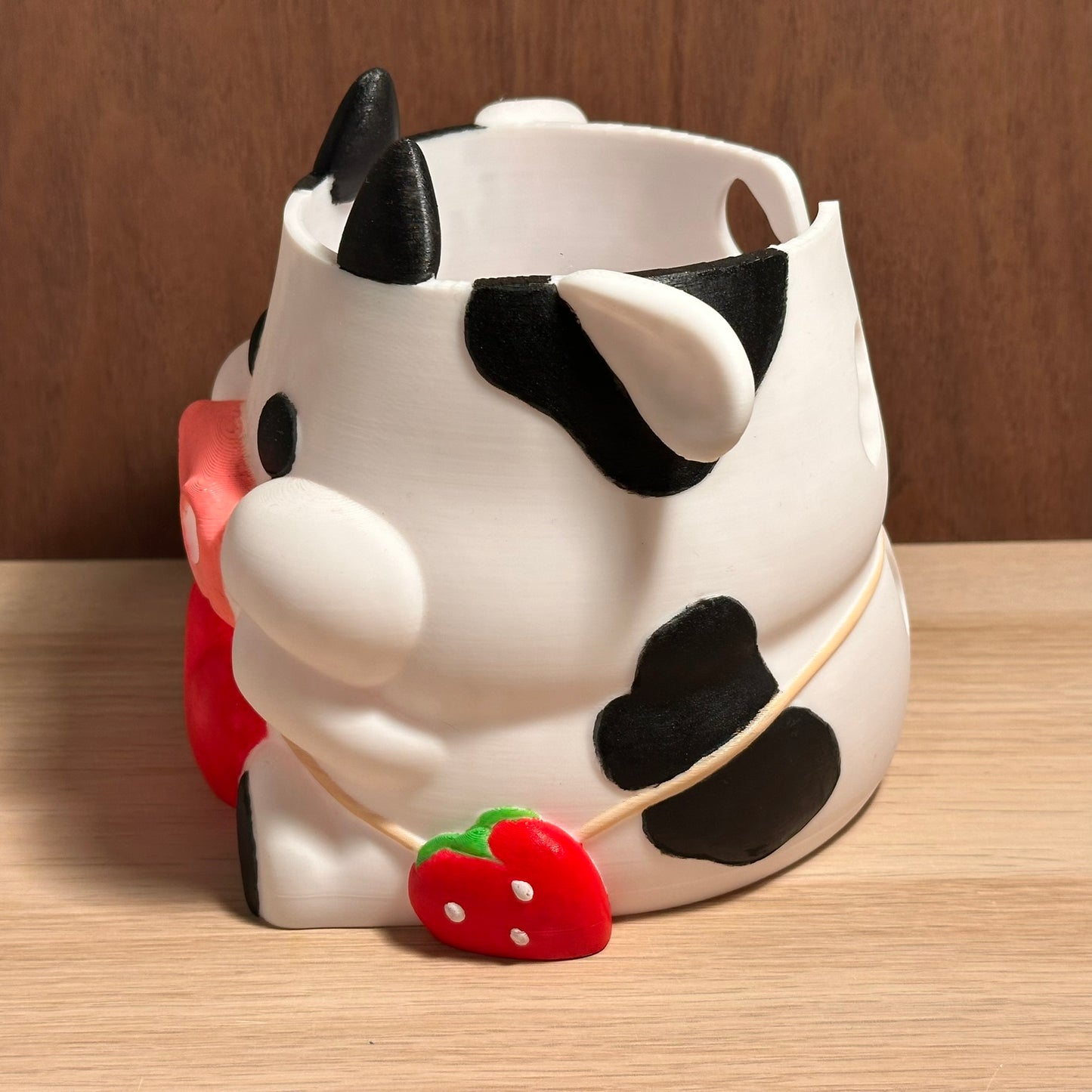 Bols à laine en forme de vache – Accessoire de tricot et crochet artisanal