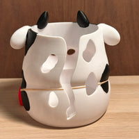 Bols à laine en forme de vache – Accessoire de tricot et crochet artisanal