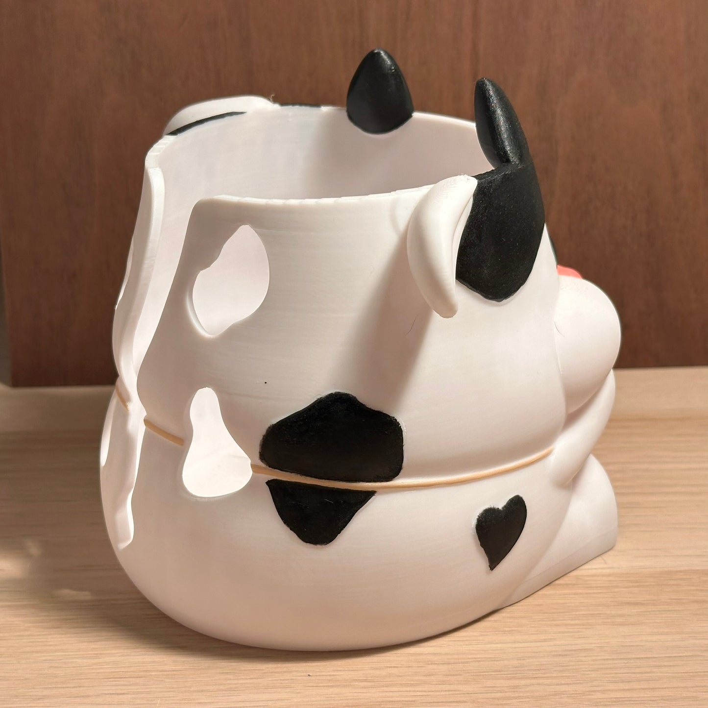 Bols à laine en forme de vache – Accessoire de tricot et crochet artisanal