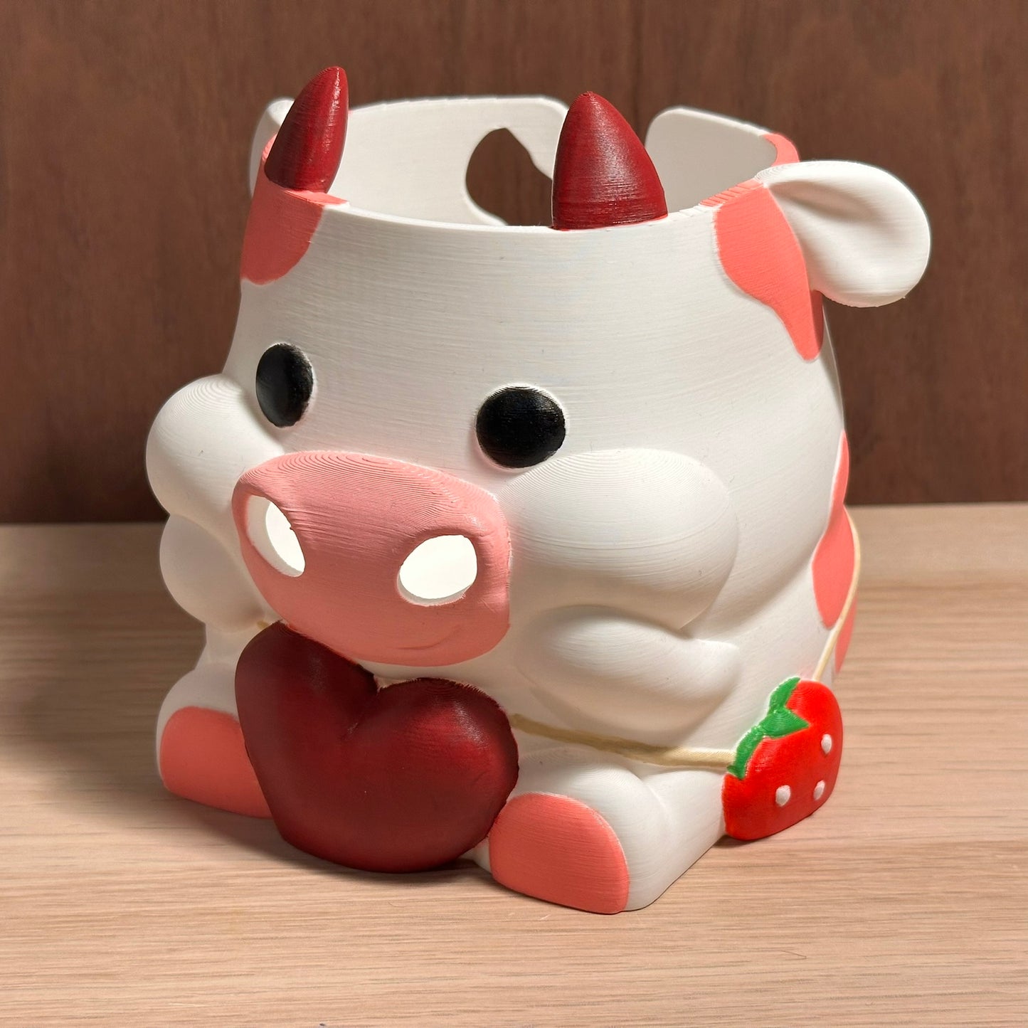 Bols à laine en forme de vache – Accessoire de tricot et crochet artisanal