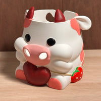 Bols à laine en forme de vache – Accessoire de tricot et crochet artisanal