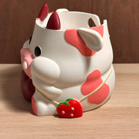 Bols à laine en forme de vache – Accessoire de tricot et crochet artisanal