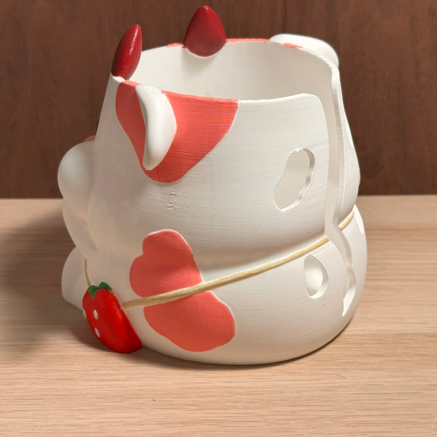 Bols à laine en forme de vache – Accessoire de tricot et crochet artisanal