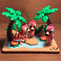 L'Îlot des Flamants Roses – 3 Figurines et leur Habitat | Minimals-World