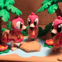 L'Îlot des Flamants Roses – 3 Figurines et leur Habitat | Minimals-World