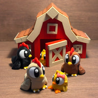 Poulailler de Colette – 3 Poules & 2 Poussins | Minimals-World