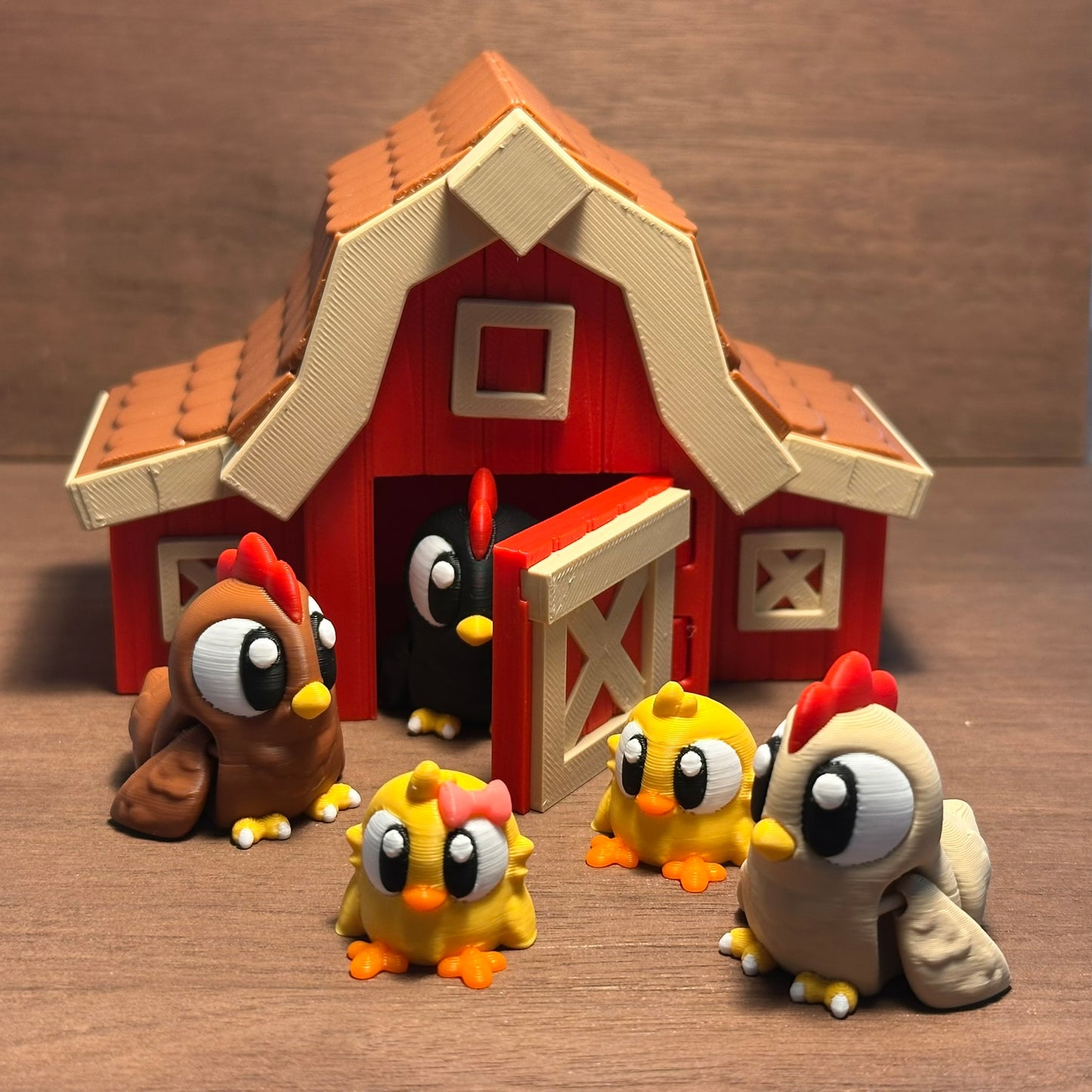 Poulailler de Colette – 3 Poules & 2 Poussins | Minimals-World