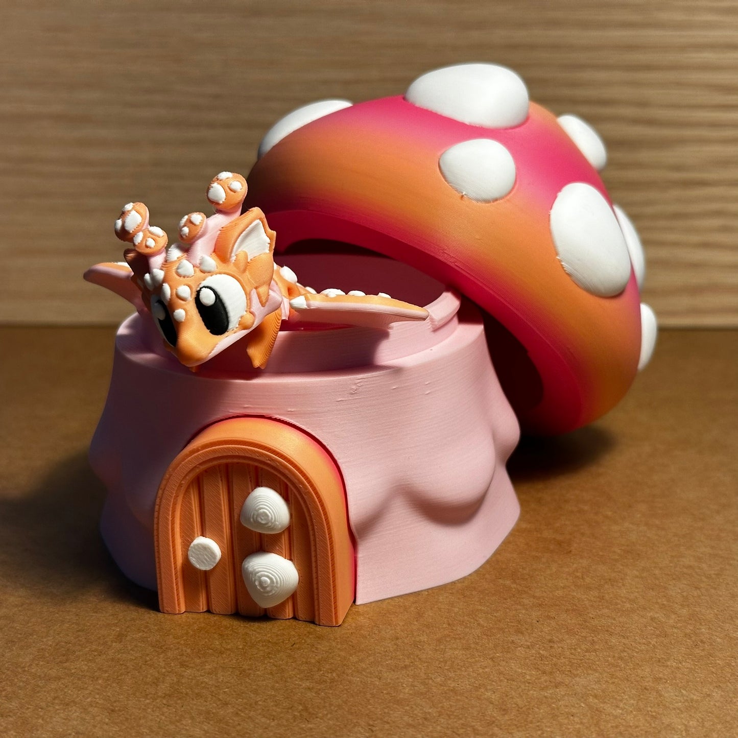 Mycelune - Dragon Champignon Articulé | Figurine Dragon 3D