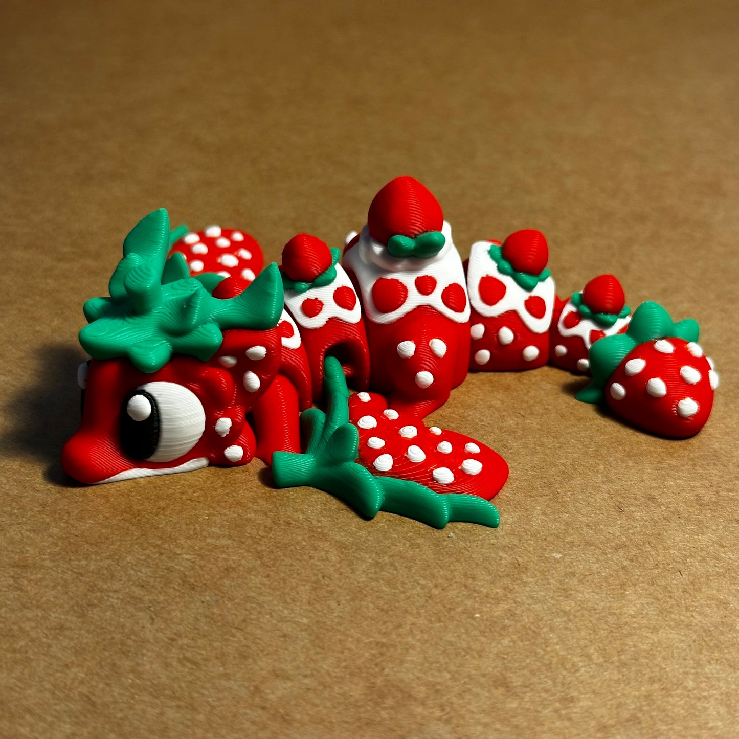Fraisou – Dragon Fraise Œuf Articulé | Figurine Dragon