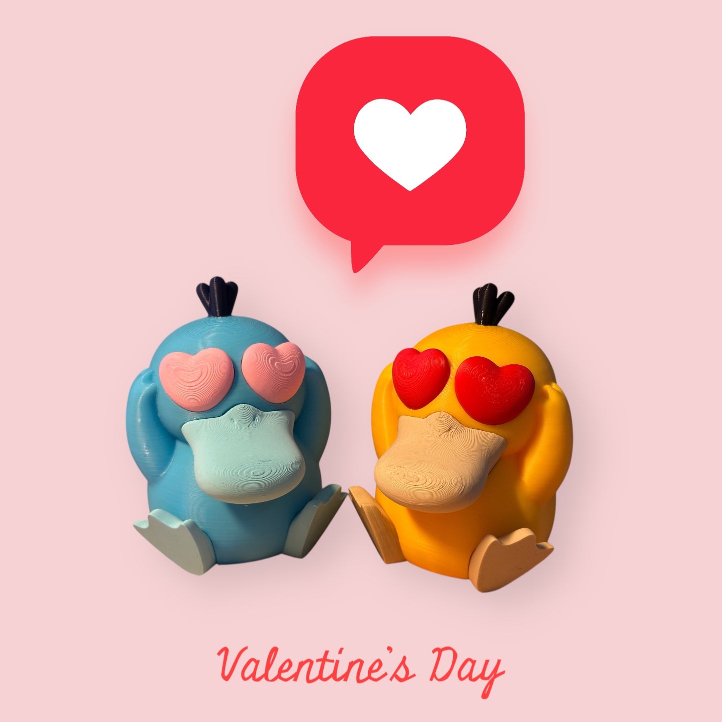 Figurine Psykokwak d'amour, cadeau Pokémon parfait pour la Saint-Valentin !