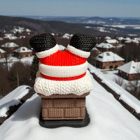 🎅 Santa Claus Stuck in the Chimney Figurine – Christmas Decoration