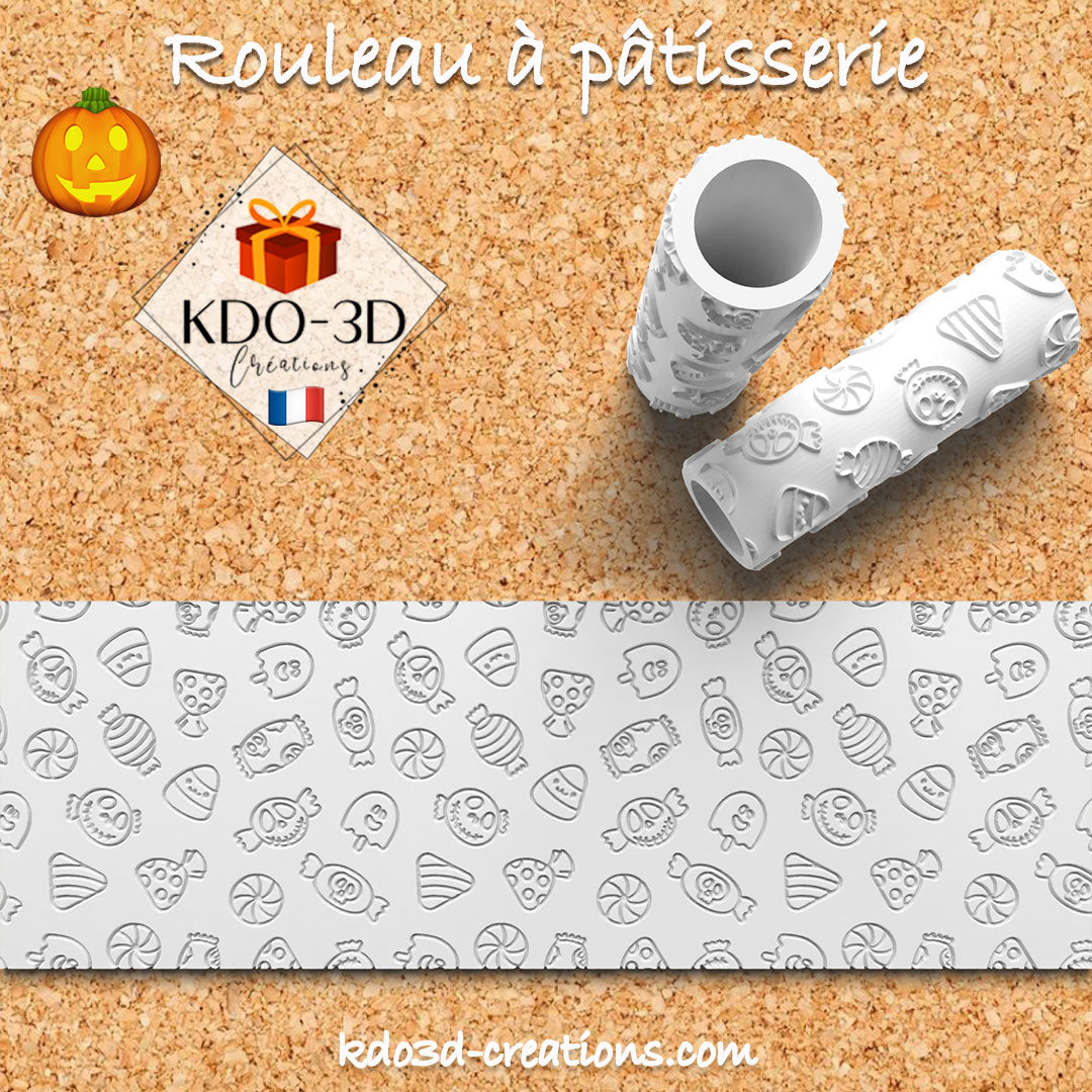 Rouleau à pâtisserie Halloween – Motifs bonbons