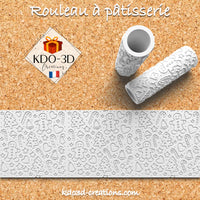 Christmas Rolling Pin – Gingerbread, Candy Cane, and Fir Tree Patterns