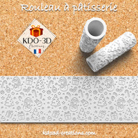 Christmas Rolling Pin – Snowmen, Candy Canes, and Christmas Tree Patterns