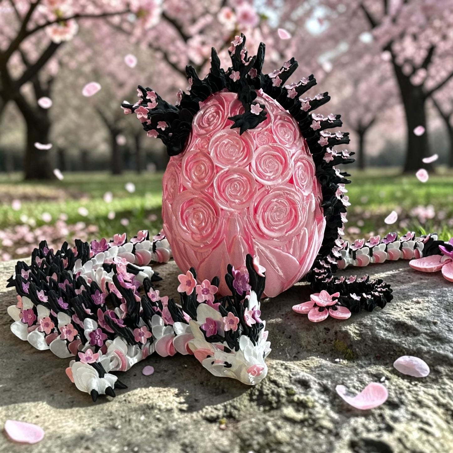 Dragon aux Fleurs de Cerisier – Figurine Articulée 3D