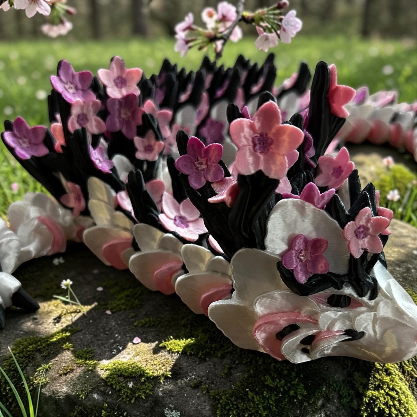 Dragon aux Fleurs de Cerisier – Figurine Articulée 3D