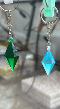 Porte-clés Plumbob prisme Sims