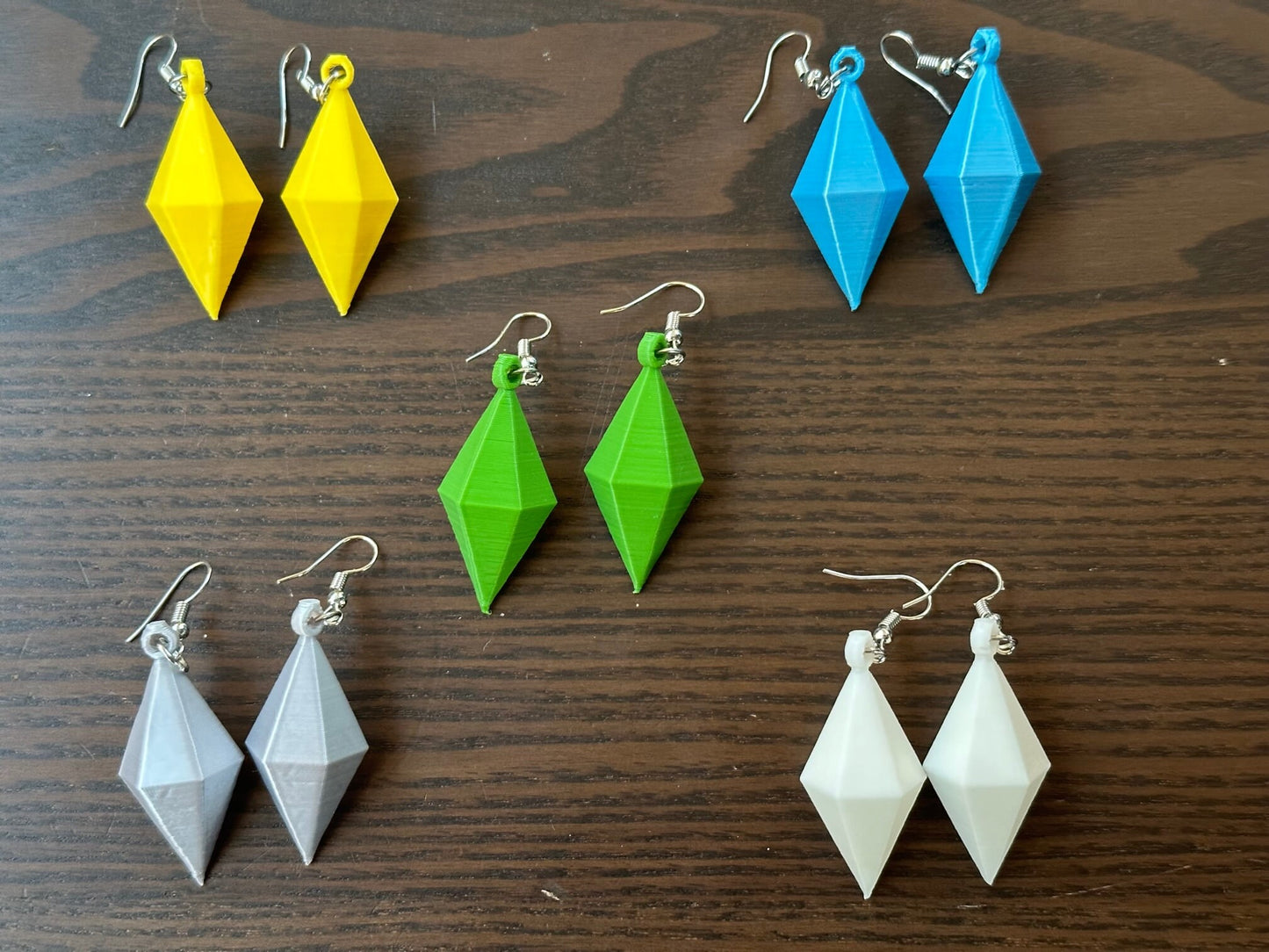 Boucle d'oreilles prisme plumbob Sims 4 - Bijoux Sims - earring Sims 4 - jewelry Sims